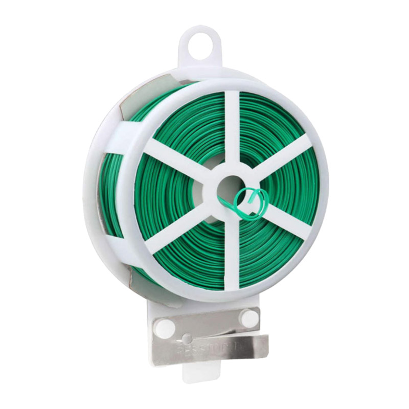 Greenhouse Reusable Plastic Plants Wire Twist Ties With Cutter